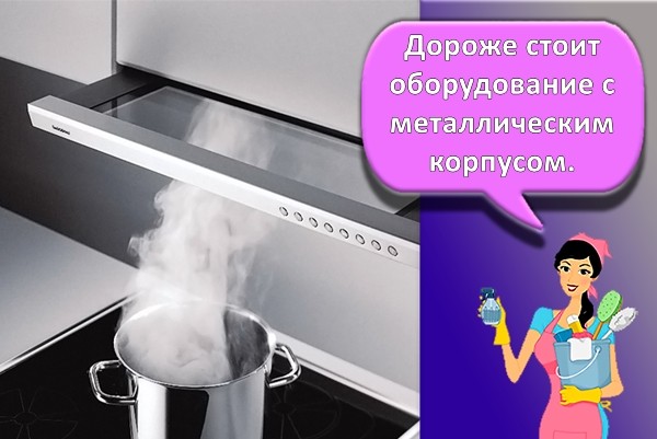 процесс вытяжки пара в кухне