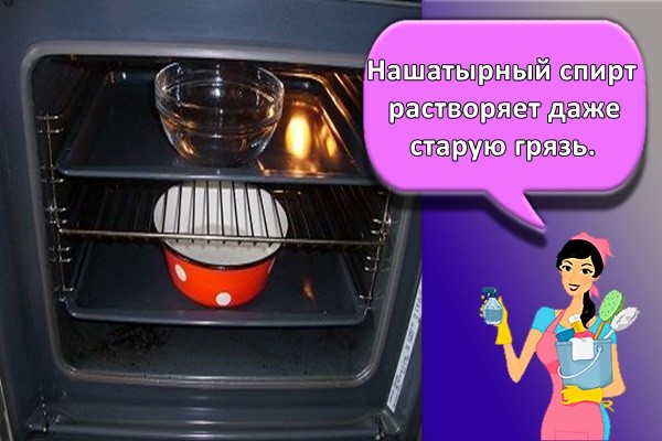 Нашатырный спирт растворяет даже старую грязь.