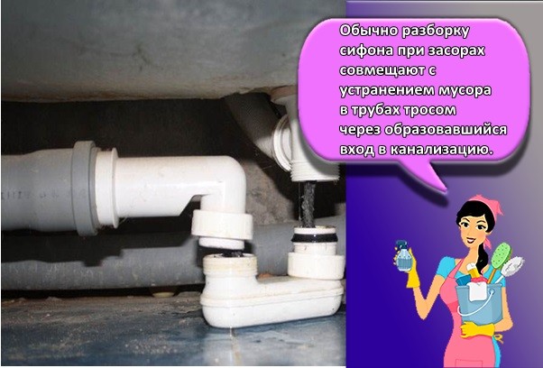 сифон под ванной