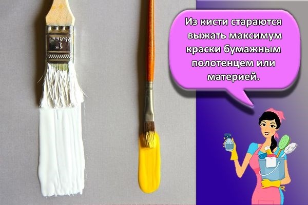 кисти в краске
