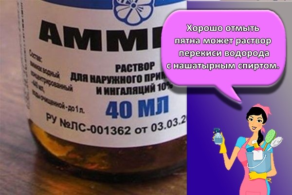 аммиак против пятен