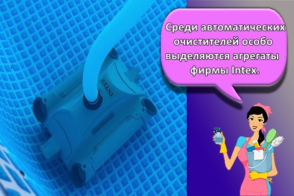 Среди автоматических очистителей особо выделяются агрегаты фирмы Intex.