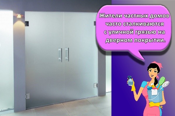 Жители частных домов часто сталкиваются с уличной грязью на дверном покрытии.