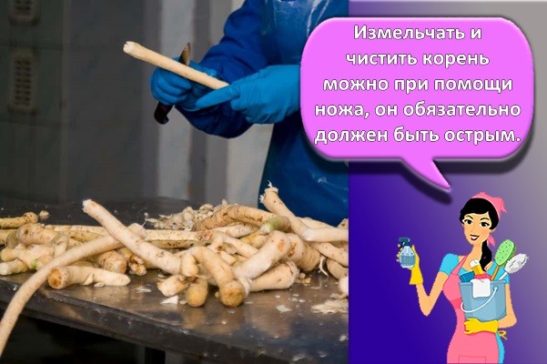 чистка хрена