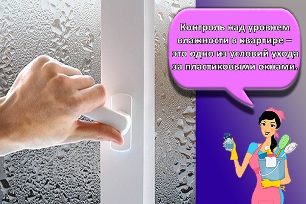 Контроль над уровнем влажности в квартире – это одно из условий ухода за пластиковыми окнами.