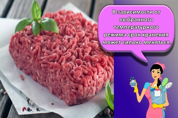 В зависимости от выбранного температурного режима срок хранения может сильно меняться.
