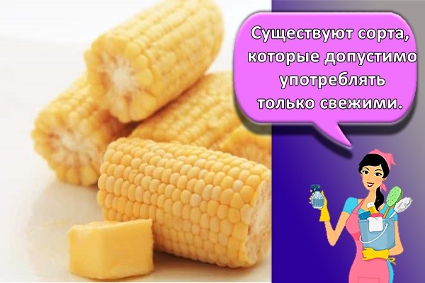 Существуют сорта, которые допустимо употреблять только свежими.