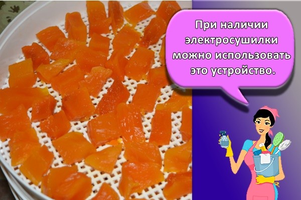 При наличии электросушилки можно использовать это устройство.
