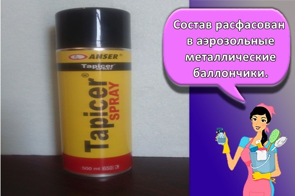 Состав расфасован в аэрозольные металлические баллончики.