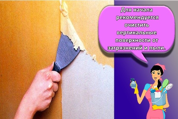 Для начала рекомендуется очистить вертикальные поверхности от загрязнений и пыли.
