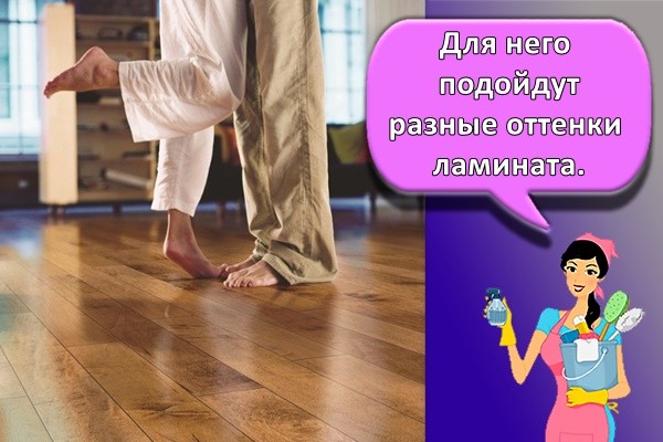 Для него подойдут разные оттенки ламината.