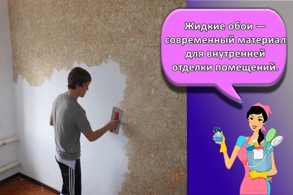 Жидкие обои — современный материал для внутренней отделки помещений.