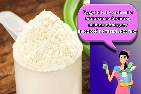 Будучи натуральным животным белком, казеин обладает высокой питательностью.