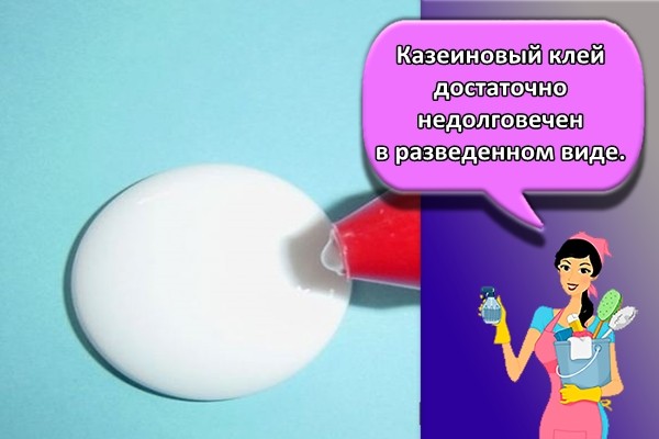Казеиновый клей достаточно недолговечен в разведенном виде.