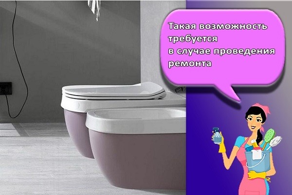 Такая возможность требуется в случае проведения ремонта