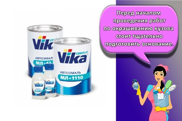 Перед началом проведения работ по окрашиванию кузова стоит тщательно подготовить основание.